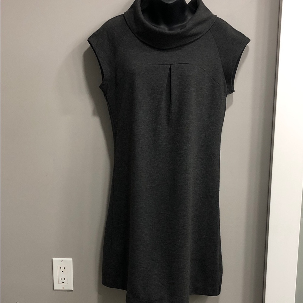 Point Zero Nicole Benisti Cowl Neck Dress – Women’s Small – Dark Heather Grey